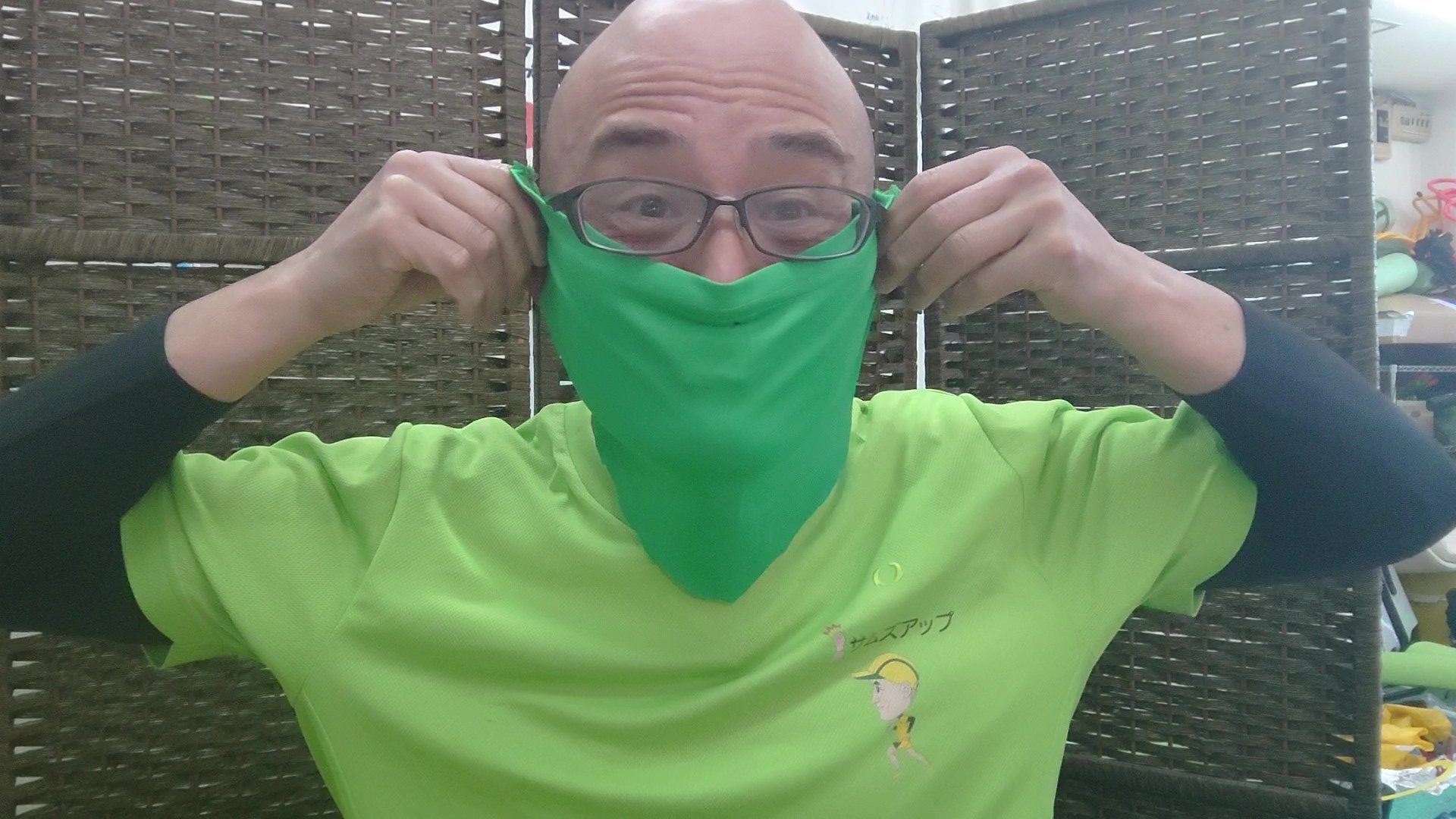 ランニングマスクを作ってみた サムズアップは安心安全な運営をめざしています サムズアップ